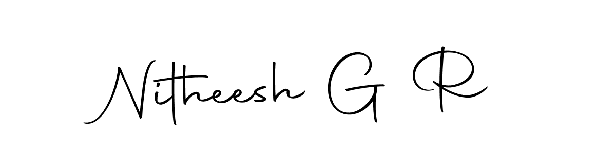 Use a signature maker to create a handwritten signature online. With this signature software, you can design (Autography-DOLnW) your own signature for name Nitheesh G R. Nitheesh G R signature style 10 images and pictures png