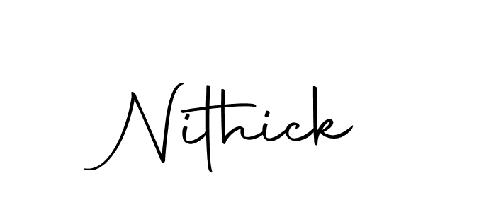 How to make Nithick name signature. Use Autography-DOLnW style for creating short signs online. This is the latest handwritten sign. Nithick signature style 10 images and pictures png