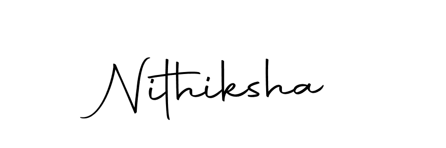 Create a beautiful signature design for name Nithiksha. With this signature (Autography-DOLnW) fonts, you can make a handwritten signature for free. Nithiksha signature style 10 images and pictures png