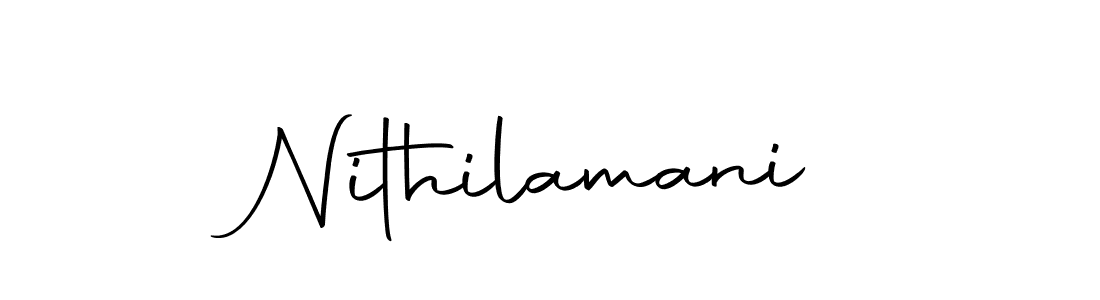 Design your own signature with our free online signature maker. With this signature software, you can create a handwritten (Autography-DOLnW) signature for name Nithilamani. Nithilamani signature style 10 images and pictures png
