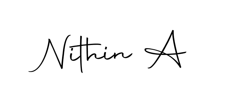 Use a signature maker to create a handwritten signature online. With this signature software, you can design (Autography-DOLnW) your own signature for name Nithin A. Nithin A signature style 10 images and pictures png