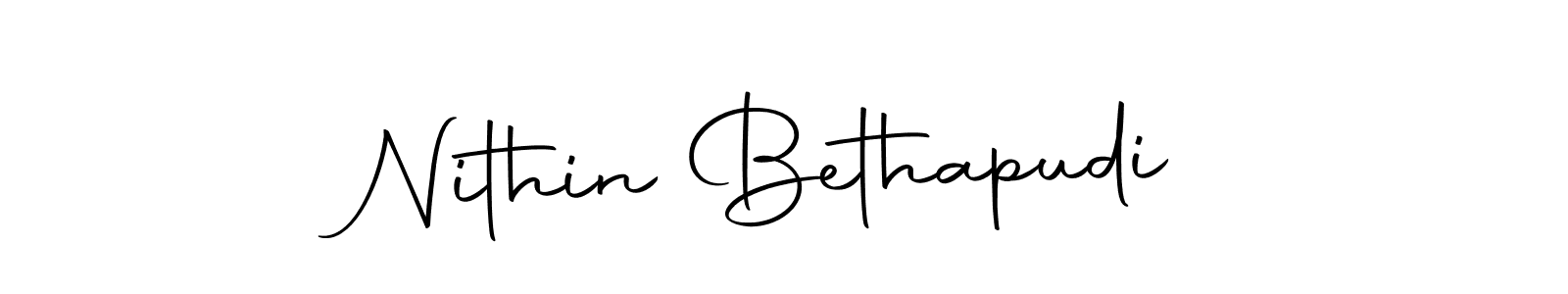 Make a beautiful signature design for name Nithin Bethapudi. With this signature (Autography-DOLnW) style, you can create a handwritten signature for free. Nithin Bethapudi signature style 10 images and pictures png