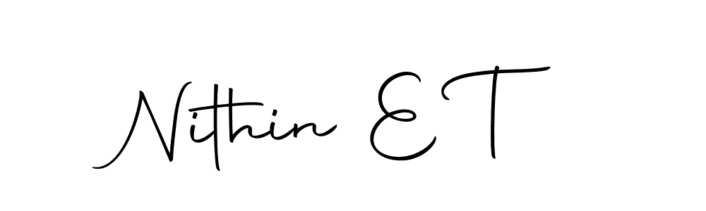 Once you've used our free online signature maker to create your best signature Autography-DOLnW style, it's time to enjoy all of the benefits that Nithin E T name signing documents. Nithin E T signature style 10 images and pictures png