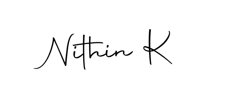 Here are the top 10 professional signature styles for the name Nithin K. These are the best autograph styles you can use for your name. Nithin K signature style 10 images and pictures png