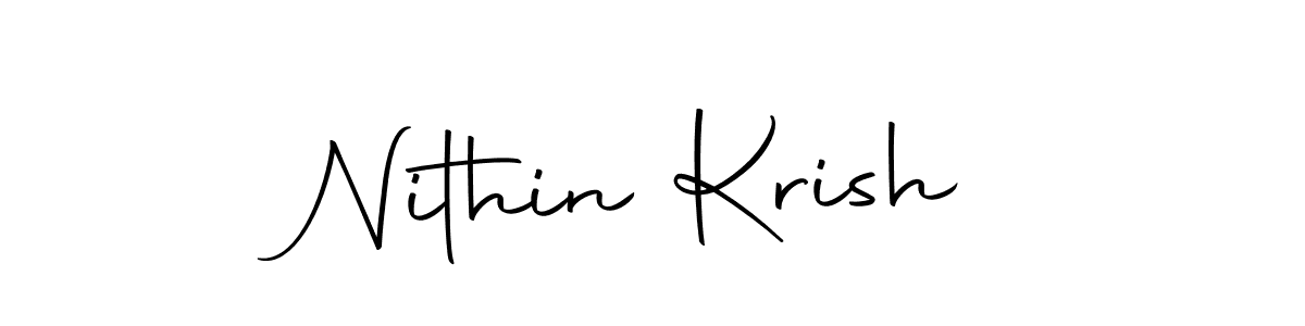 Similarly Autography-DOLnW is the best handwritten signature design. Signature creator online .You can use it as an online autograph creator for name Nithin Krish. Nithin Krish signature style 10 images and pictures png