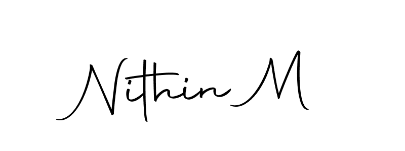 The best way (Autography-DOLnW) to make a short signature is to pick only two or three words in your name. The name Nithin M include a total of six letters. For converting this name. Nithin M signature style 10 images and pictures png