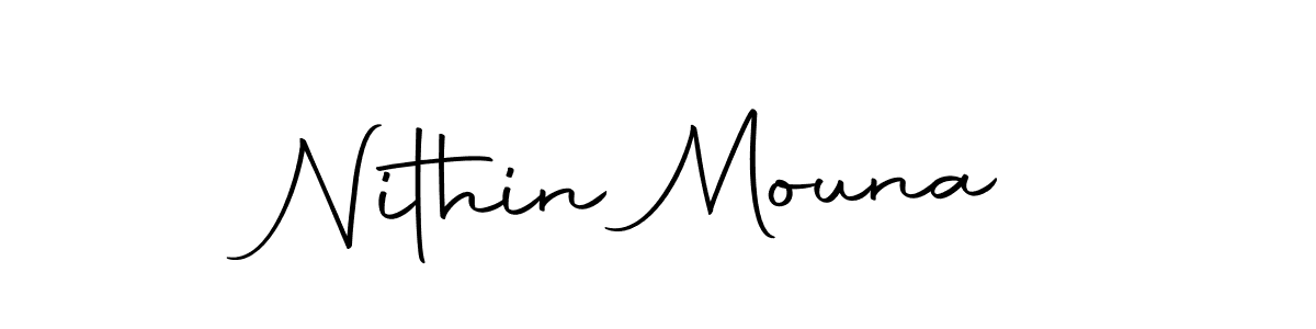 Use a signature maker to create a handwritten signature online. With this signature software, you can design (Autography-DOLnW) your own signature for name Nithin Mouna. Nithin Mouna signature style 10 images and pictures png