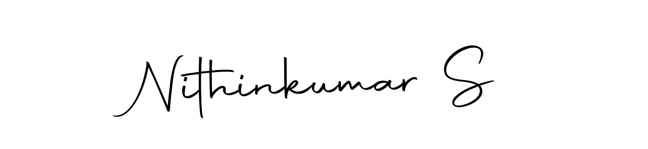 This is the best signature style for the Nithinkumar S name. Also you like these signature font (Autography-DOLnW). Mix name signature. Nithinkumar S signature style 10 images and pictures png