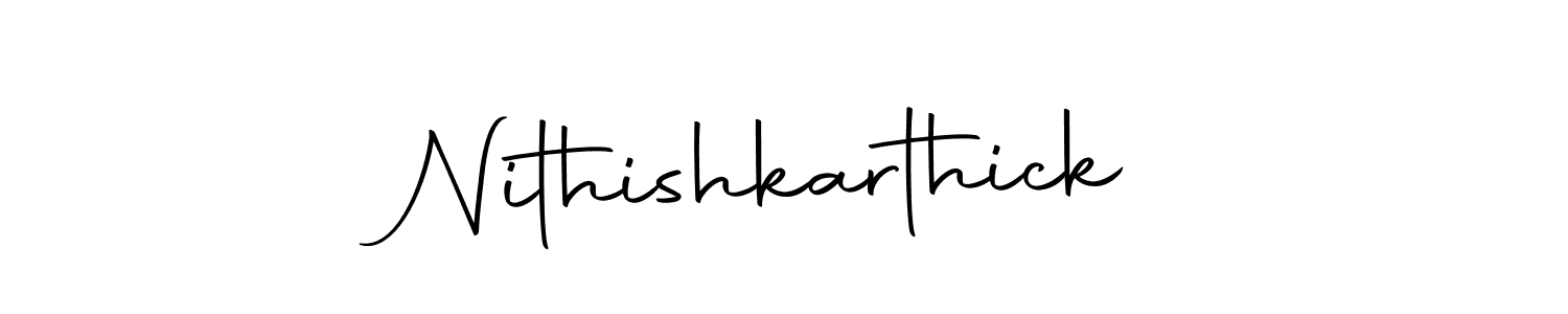 Make a beautiful signature design for name Nithishkarthick. With this signature (Autography-DOLnW) style, you can create a handwritten signature for free. Nithishkarthick signature style 10 images and pictures png