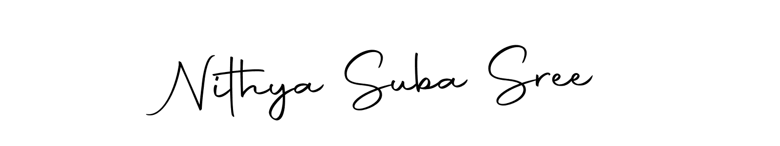 Make a beautiful signature design for name Nithya Suba Sree. Use this online signature maker to create a handwritten signature for free. Nithya Suba Sree signature style 10 images and pictures png