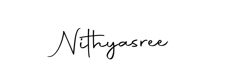 Make a beautiful signature design for name Nithyasree. With this signature (Autography-DOLnW) style, you can create a handwritten signature for free. Nithyasree signature style 10 images and pictures png