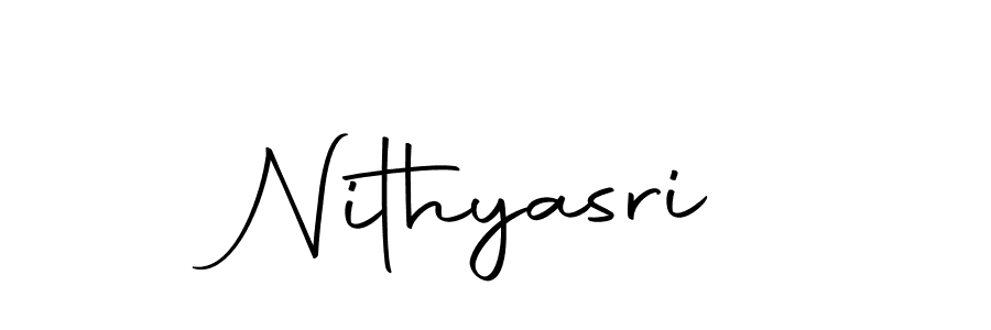 Design your own signature with our free online signature maker. With this signature software, you can create a handwritten (Autography-DOLnW) signature for name Nithyasri. Nithyasri signature style 10 images and pictures png