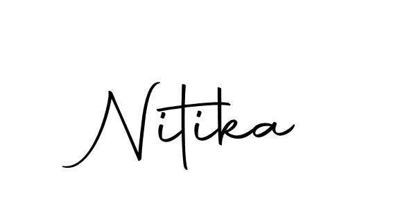 Design your own signature with our free online signature maker. With this signature software, you can create a handwritten (Autography-DOLnW) signature for name Nitika. Nitika signature style 10 images and pictures png