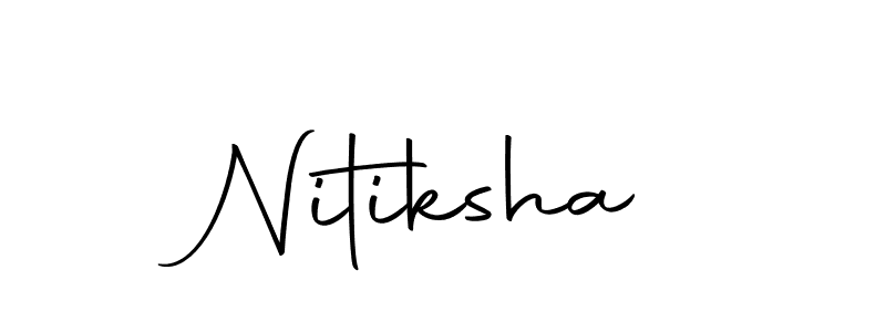 The best way (Autography-DOLnW) to make a short signature is to pick only two or three words in your name. The name Nitiksha include a total of six letters. For converting this name. Nitiksha signature style 10 images and pictures png