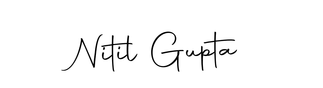 How to make Nitil Gupta name signature. Use Autography-DOLnW style for creating short signs online. This is the latest handwritten sign. Nitil Gupta signature style 10 images and pictures png