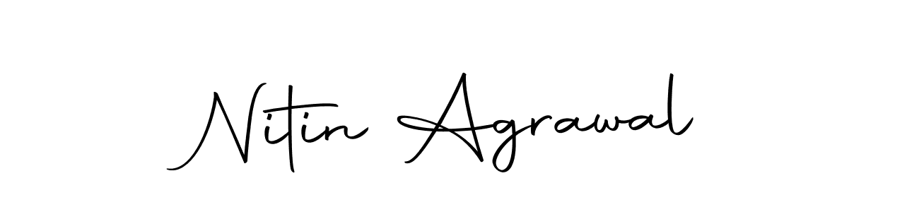 How to make Nitin Agrawal name signature. Use Autography-DOLnW style for creating short signs online. This is the latest handwritten sign. Nitin Agrawal signature style 10 images and pictures png