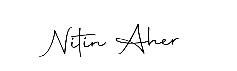 The best way (Autography-DOLnW) to make a short signature is to pick only two or three words in your name. The name Nitin Aher include a total of six letters. For converting this name. Nitin Aher signature style 10 images and pictures png