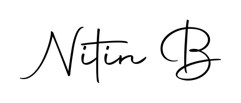 Similarly Autography-DOLnW is the best handwritten signature design. Signature creator online. You can use it as an online autograph creator for name Nitin B. Nitin B signature style 10 images and pictures png
