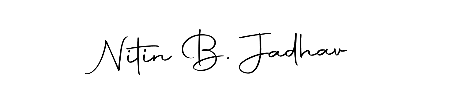 Design your own signature with our free online signature maker. With this signature software, you can create a handwritten (Autography-DOLnW) signature for name Nitin B. Jadhav. Nitin B. Jadhav signature style 10 images and pictures png