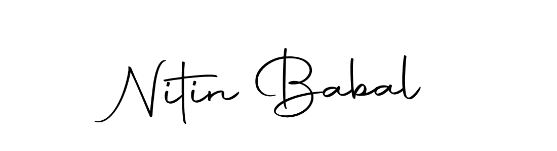 Make a beautiful signature design for name Nitin Babal. With this signature (Autography-DOLnW) style, you can create a handwritten signature for free. Nitin Babal signature style 10 images and pictures png