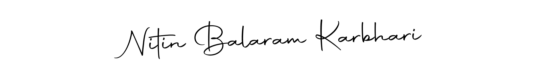 How to make Nitin Balaram Karbhari name signature. Use Autography-DOLnW style for creating short signs online. This is the latest handwritten sign. Nitin Balaram Karbhari signature style 10 images and pictures png