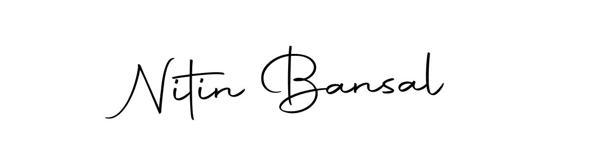 Design your own signature with our free online signature maker. With this signature software, you can create a handwritten (Autography-DOLnW) signature for name Nitin Bansal. Nitin Bansal signature style 10 images and pictures png