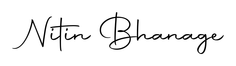 Personalize your online presence with Nitin Bhanage signature rendered in elegant Autography-DOLnW font. Great for website footers and blogs. Nitin Bhanage signature style 10 images and pictures png