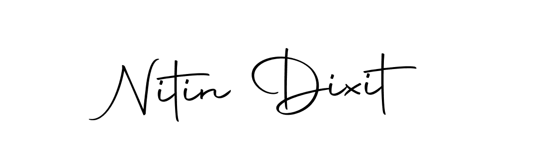 How to make Nitin Dixit name signature. Use Autography-DOLnW style for creating short signs online. This is the latest handwritten sign. Nitin Dixit signature style 10 images and pictures png