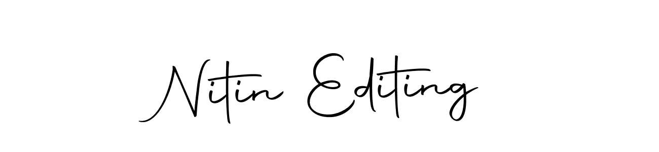 Make a beautiful signature design for name Nitin Editing. With this signature (Autography-DOLnW) style, you can create a handwritten signature for free. Nitin Editing signature style 10 images and pictures png