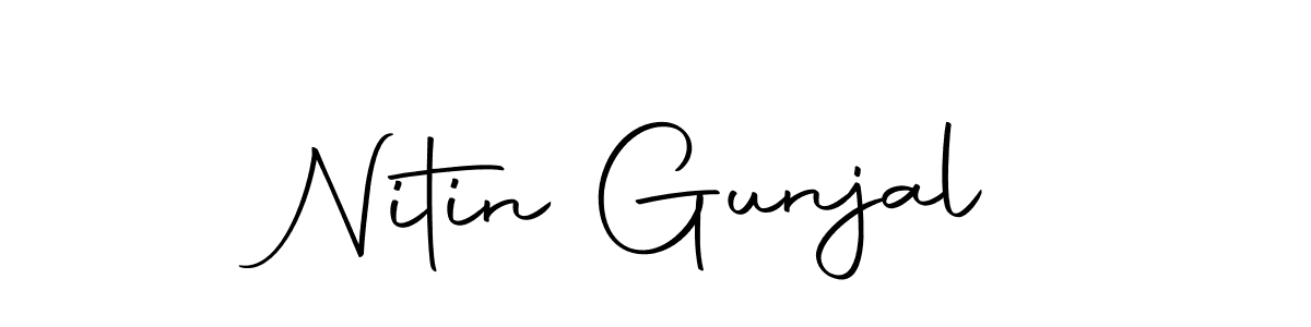 This is the best signature style for the Nitin Gunjal name. Also you like these signature font (Autography-DOLnW). Mix name signature. Nitin Gunjal signature style 10 images and pictures png