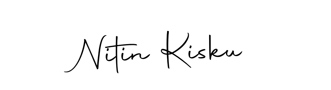 How to make Nitin Kisku name signature. Use Autography-DOLnW style for creating short signs online. This is the latest handwritten sign. Nitin Kisku signature style 10 images and pictures png