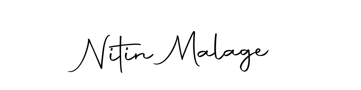 Use a signature maker to create a handwritten signature online. With this signature software, you can design (Autography-DOLnW) your own signature for name Nitin Malage. Nitin Malage signature style 10 images and pictures png