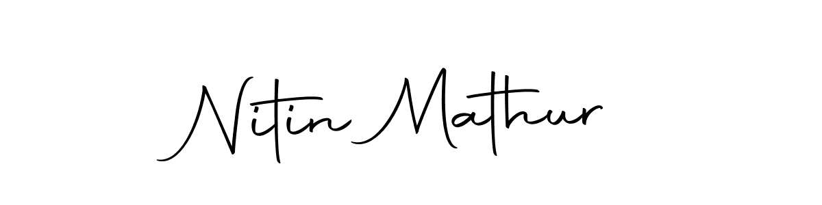 Design your own signature with our free online signature maker. With this signature software, you can create a handwritten (Autography-DOLnW) signature for name Nitin Mathur. Nitin Mathur signature style 10 images and pictures png