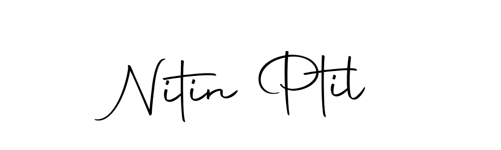 Autography-DOLnW is a professional signature style that is perfect for those who want to add a touch of class to their signature. It is also a great choice for those who want to make their signature more unique. Get Nitin Ptil name to fancy signature for free. Nitin Ptil signature style 10 images and pictures png