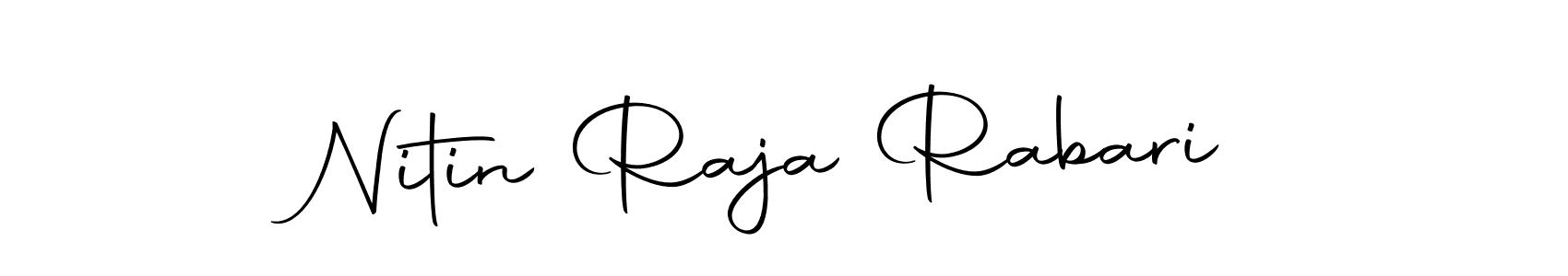 How to make Nitin Raja Rabari name signature. Use Autography-DOLnW style for creating short signs online. This is the latest handwritten sign. Nitin Raja Rabari signature style 10 images and pictures png