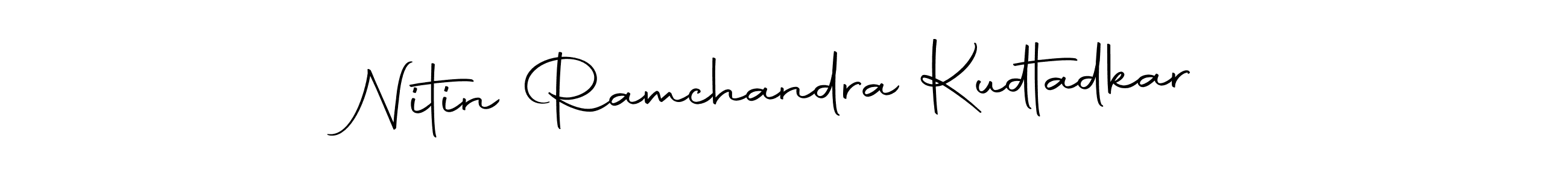 How to make Nitin Ramchandra Kudtadkar name signature. Use Autography-DOLnW style for creating short signs online. This is the latest handwritten sign. Nitin Ramchandra Kudtadkar signature style 10 images and pictures png