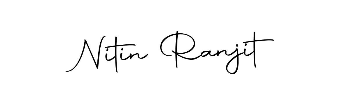 How to make Nitin Ranjit name signature. Use Autography-DOLnW style for creating short signs online. This is the latest handwritten sign. Nitin Ranjit signature style 10 images and pictures png