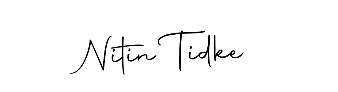 Create a beautiful signature design for name Nitin Tidke. With this signature (Autography-DOLnW) fonts, you can make a handwritten signature for free. Nitin Tidke signature style 10 images and pictures png