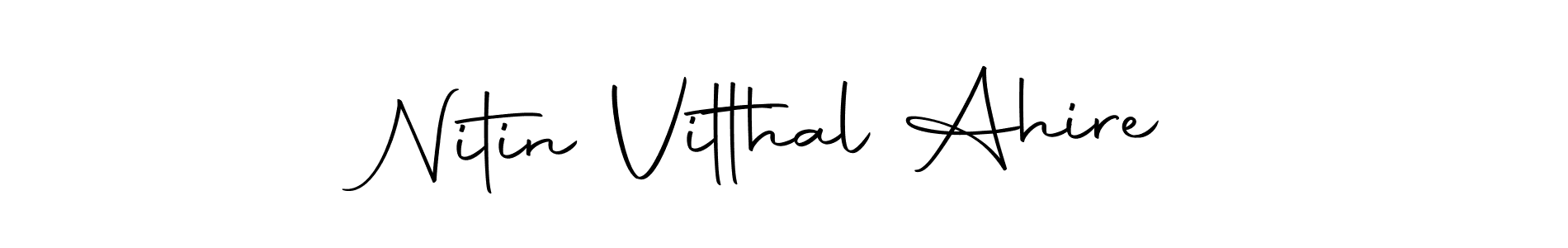 This is the best signature style for the Nitin Vitthal Ahire name. Also you like these signature font (Autography-DOLnW). Mix name signature. Nitin Vitthal Ahire signature style 10 images and pictures png