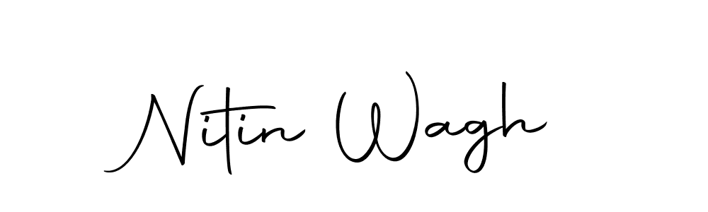 How to make Nitin Wagh name signature. Use Autography-DOLnW style for creating short signs online. This is the latest handwritten sign. Nitin Wagh signature style 10 images and pictures png