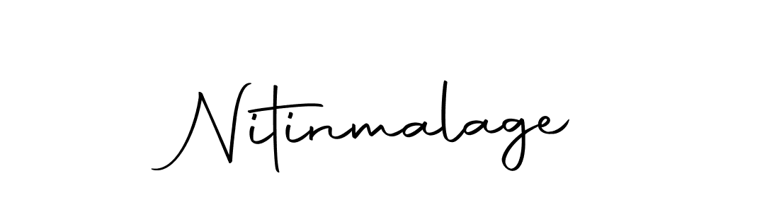 How to make Nitinmalage name signature. Use Autography-DOLnW style for creating short signs online. This is the latest handwritten sign. Nitinmalage signature style 10 images and pictures png
