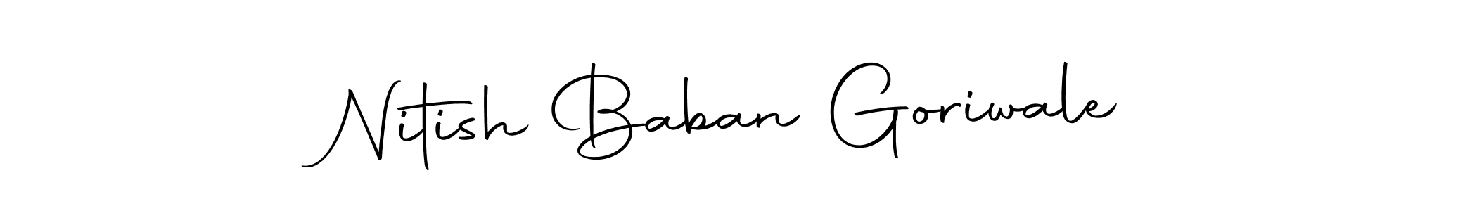 Make a beautiful signature design for name Nitish Baban Goriwale. Use this online signature maker to create a handwritten signature for free. Nitish Baban Goriwale signature style 10 images and pictures png