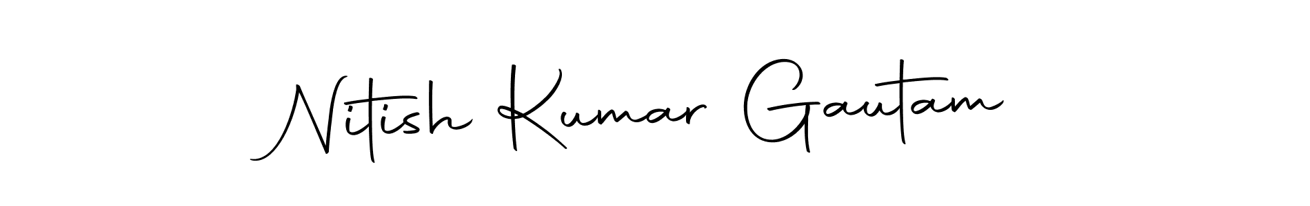 You can use this online signature creator to create a handwritten signature for the name Nitish Kumar Gautam. This is the best online autograph maker. Nitish Kumar Gautam signature style 10 images and pictures png