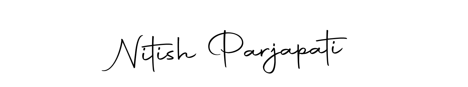 Nitish Parjapati stylish signature style. Best Handwritten Sign (Autography-DOLnW) for my name. Handwritten Signature Collection Ideas for my name Nitish Parjapati. Nitish Parjapati signature style 10 images and pictures png
