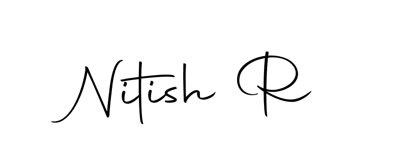Create a beautiful signature design for name Nitish R. With this signature (Autography-DOLnW) fonts, you can make a handwritten signature for free. Nitish R signature style 10 images and pictures png