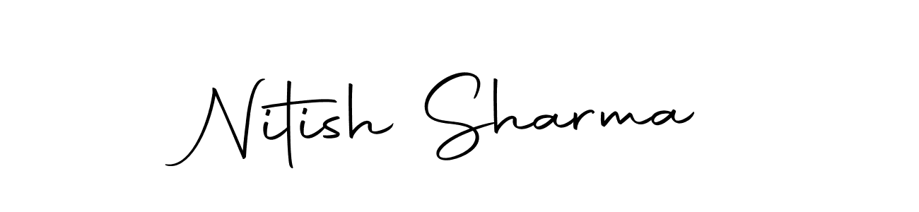 Design your own signature with our free online signature maker. With this signature software, you can create a handwritten (Autography-DOLnW) signature for name Nitish Sharma. Nitish Sharma signature style 10 images and pictures png