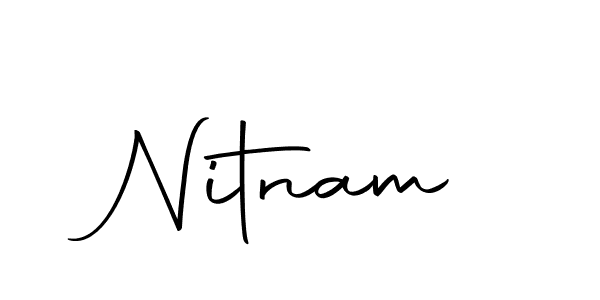 Use a signature maker to create a handwritten signature online. With this signature software, you can design (Autography-DOLnW) your own signature for name Nitnam. Nitnam signature style 10 images and pictures png