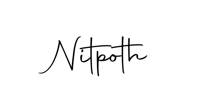 Use a signature maker to create a handwritten signature online. With this signature software, you can design (Autography-DOLnW) your own signature for name Nitpoth. Nitpoth signature style 10 images and pictures png