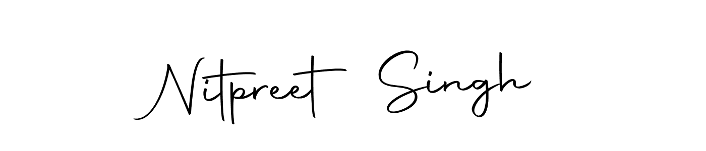 Create a beautiful signature design for name Nitpreet Singh. With this signature (Autography-DOLnW) fonts, you can make a handwritten signature for free. Nitpreet Singh signature style 10 images and pictures png