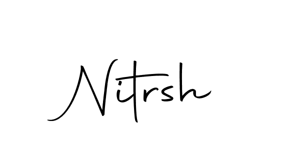 The best way (Autography-DOLnW) to make a short signature is to pick only two or three words in your name. The name Nitrsh include a total of six letters. For converting this name. Nitrsh signature style 10 images and pictures png